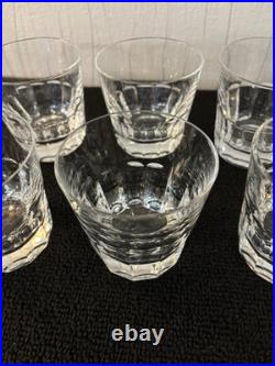 8 verres à whisky modèle côte plate en cristal de Saint Louis (prix à la pièce)