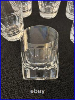 8 verres à whisky modèle côte plate en cristal de Saint Louis (prix à la pièce)