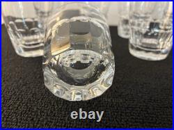 8 verres à whisky modèle côte plate en cristal de Saint Louis (prix à la pièce)