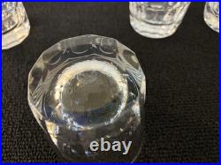 8 verres à whisky modèle côte plate en cristal de Saint Louis (prix à la pièce)