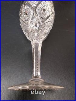 9 VERRES à VIN en CRISTAL TAILLE, Haut 16 cm BACCARAT, SAINT LOUIS
