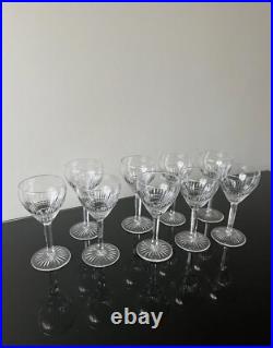9 Verres A Vin Blanc En Cristal Saint Louis Modèle Calibri Baccarat