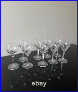9 Verres A Vin Blanc En Cristal Saint Louis Modèle Calibri Baccarat