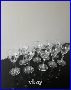 9 Verres A Vin Blanc En Cristal Saint Louis Modèle Calibri Baccarat