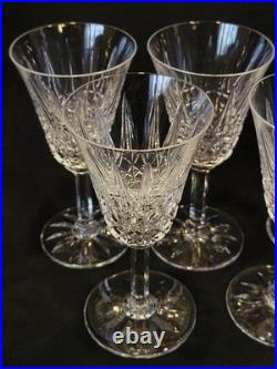 9 Verres À Vin Blanc / Porto St Saint Louis Modèle Tarn En Cristal Taillé Signé