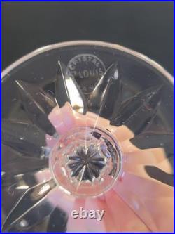 9 Verres À Vin Blanc / Porto St Saint Louis Modèle Tarn En Cristal Taillé Signé