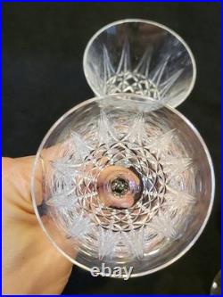 9 Verres À Vin Blanc / Porto St Saint Louis Modèle Tarn En Cristal Taillé Signé