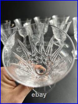 9 Verres A Vin En Cristal Taille Modelé Tarn St Louis Signe