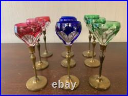 9 verres à liqueur ancien en cristal Baccarat saint louis (prix à la pièce)