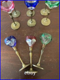 9 verres à liqueur ancien en cristal Baccarat saint louis (prix à la pièce)