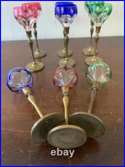 9 verres à liqueur ancien en cristal Baccarat saint louis (prix à la pièce)