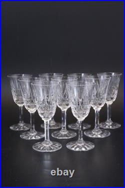 9 verres à vin cristal taillé de Saint louis modèle Tarn 13 cm