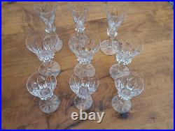 9 verres cristal Saint Louis modèle Camargue 3 verres eau 3 verres vin 3 flutes 9 verres cristal Saint Louis modèle Camargue 3 verres eau 3 verres vin 3 flutes