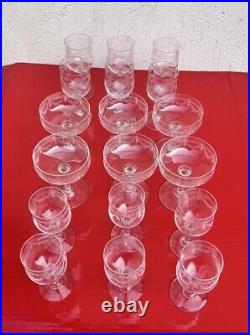 (A190) 18 verre CRISTAL ST LOUIS MODELE EMPIRE ROTY