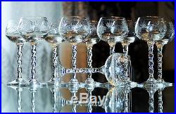 ANCIEN 11 verres à vin en cristal TAILLE MEISENTHAL FRANCE OU ST LOUIS ART DECO