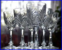 ANCIEN 6 verres en cristal ST. LOUIS chaque pièce signée