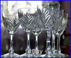 ANCIEN 6 verres en cristal ST. LOUIS chaque pièce signée