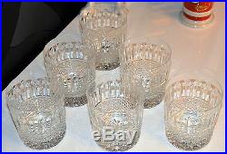 ANCIEN SERVICE 6 VERRES GOBELET WHISKY CRISTAL TAILLE TOMMY ST. LOUIS