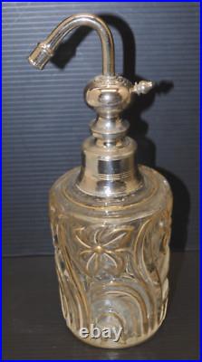 - ANCIEN SERVICE de TOILETTE CRISTAL SAINT LOUIS Fleurs de Violette dorure D