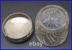 - ANCIEN SERVICE de TOILETTE CRISTAL SAINT LOUIS Fleurs de Violette dorure D