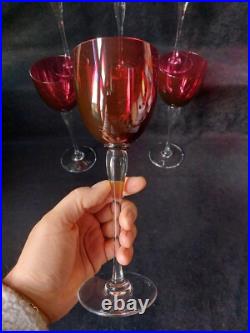 Amadeus 6 verres Roemer Calice Vin/eau cristal de st Louis Rouge 24cm (2)