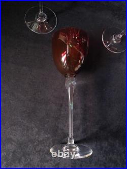 Amadeus 6 verres Roemer Calice Vin/eau cristal de st Louis Rouge 24cm (2)