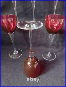 Amadeus 6 verres Roemer Calice Vin/eau cristal de st Louis Rouge 24cm (2)