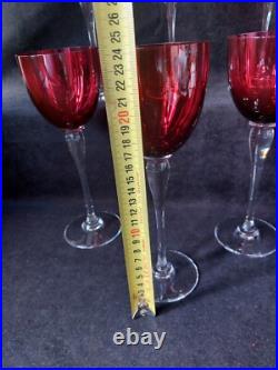Amadeus 6 verres Roemer Calice Vin/eau cristal de st Louis Rouge 24cm (2)