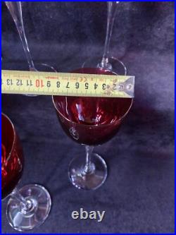 Amadeus 6 verres Roemer Calice Vin/eau cristal de st Louis Rouge 24cm (2)
