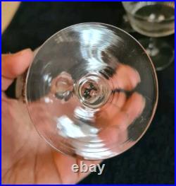 Ancien 7 Verres À Eau Cristal Baccarat Ou Saint Louis GRAVÉ Non SIGNÉ