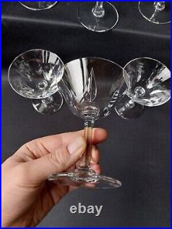 Ancien Service de 6 coupes à Champagne en cristal de st Louis modèle Cerdagne