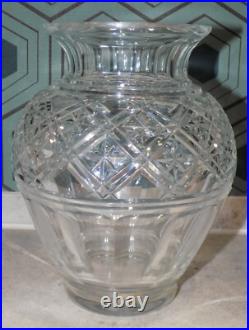 Ancien Vase En Cristal Signe Cristaux D'art Saint Louis