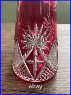 Ancien service à liqueur cristal taillé de couleur Saint Louis Val saint Lambert