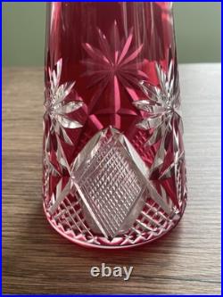 Ancien service à liqueur cristal taillé de couleur Saint Louis Val saint Lambert