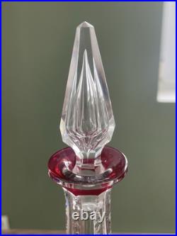 Ancien service à liqueur cristal taillé de couleur Saint Louis Val saint Lambert