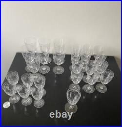 Ancien service de verres en cristal grave baccarat st louis XIXe siècle