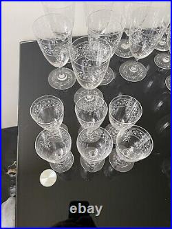Ancien service de verres en cristal grave baccarat st louis XIXe siècle