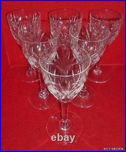 Ancienne 6 Verres A Eau Vin Rouge Cristal Taille Modele Chantilly St Louis Signe