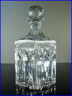 Ancienne Carafe Whisky Cristal Massif Taille Modele Camargue St Louis Signee