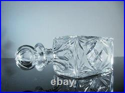 Ancienne Carafe Whisky Cristal Massif Taille Modele Chantilly St Louis Signee