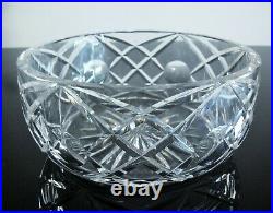 Ancienne Coupe Grand Saladier Cristal Massif Taille Diamant St Louis Signée