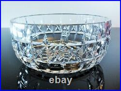 Ancienne Coupe Saladier En Cristal Massif Taille Diamant St Louis Signée