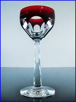Ancienne Grand 1 Verre A Vin Cristal Couleur Bordeaux Vsl St Louis Baccarat