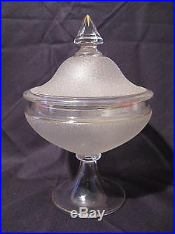Ancienne bonbonnière drageoir cristal XIX Baccarat. Saint Louis