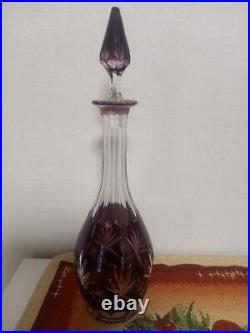 Ancienne carafe cristal saint louis overlay violet