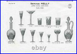 Anciennes 6 Verres A Vin Cristal Taille Modele Nelly Saint Louis Signes 1930