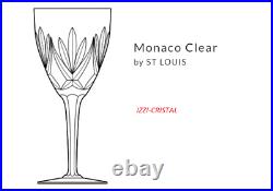 Anciennes 6 Verres A Vin En Cristal Modele Monako Taille St Louis Signe