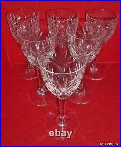 Anciennes 6 Verres A Vin En Cristal Taille Modele Chantilly St Louis Signee