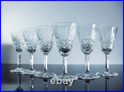 Anciennes 6 Verres A Vin En Cristal Taille Modelé Tarn St Louis Signe