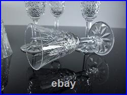 Anciennes 6 Verres A Vin En Cristal Taille Modelé Tarn St Louis Signe